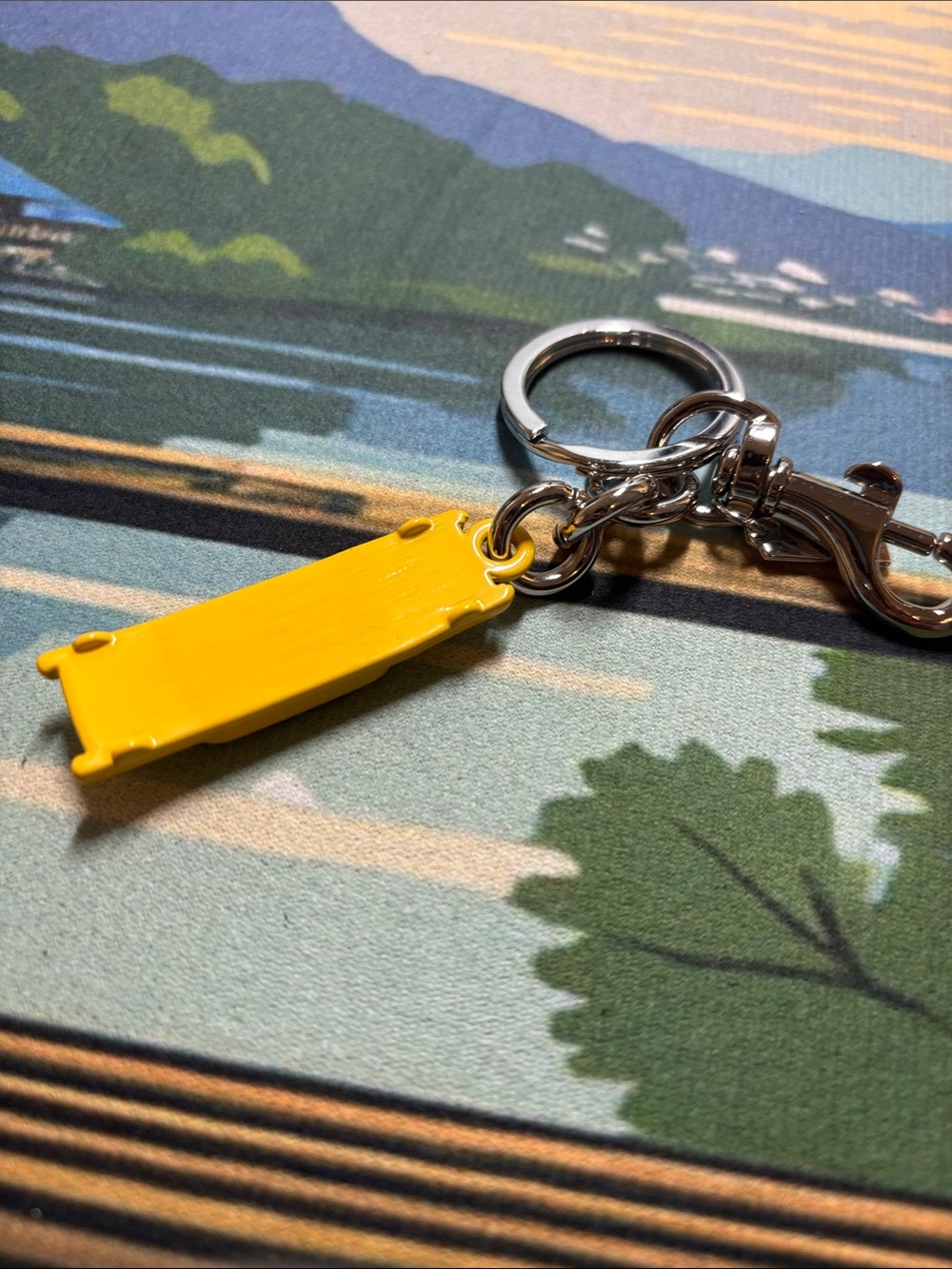 Yellow Car Keychain Charm - Picture 2 of 3